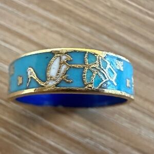 Vintagel Duck Motif Cloisonné Band 5-5.5